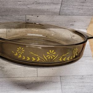 Vintage Glasbake Jeanette shallow casserole dish
